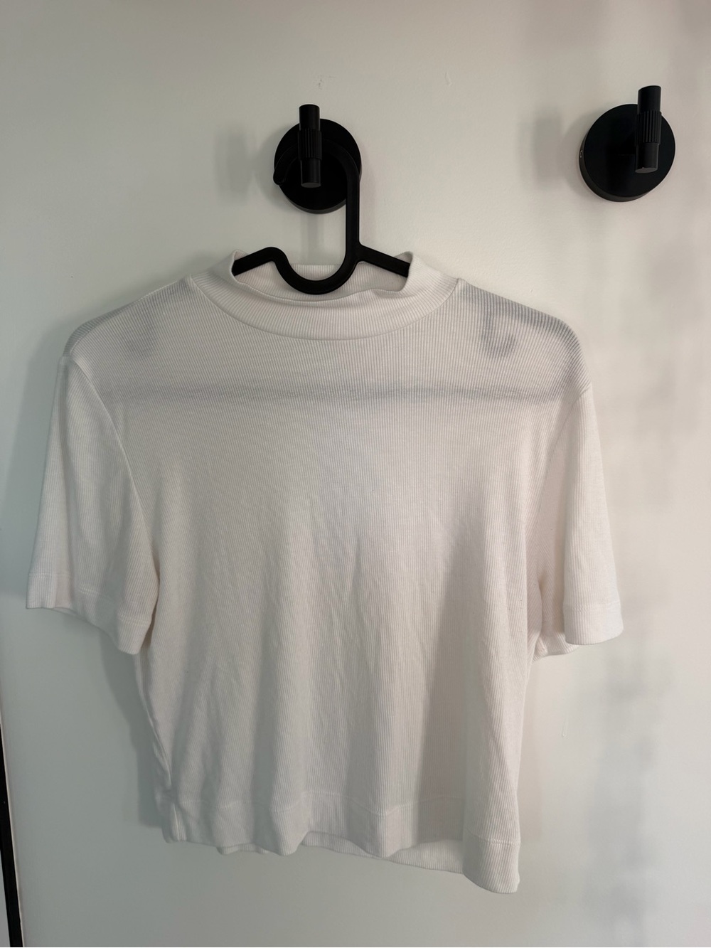 Babaton White Ribbed Tee